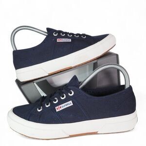 Superga 2750 Cotu Classic Casual Lace-up Sneakers Navy / White Women's 7
